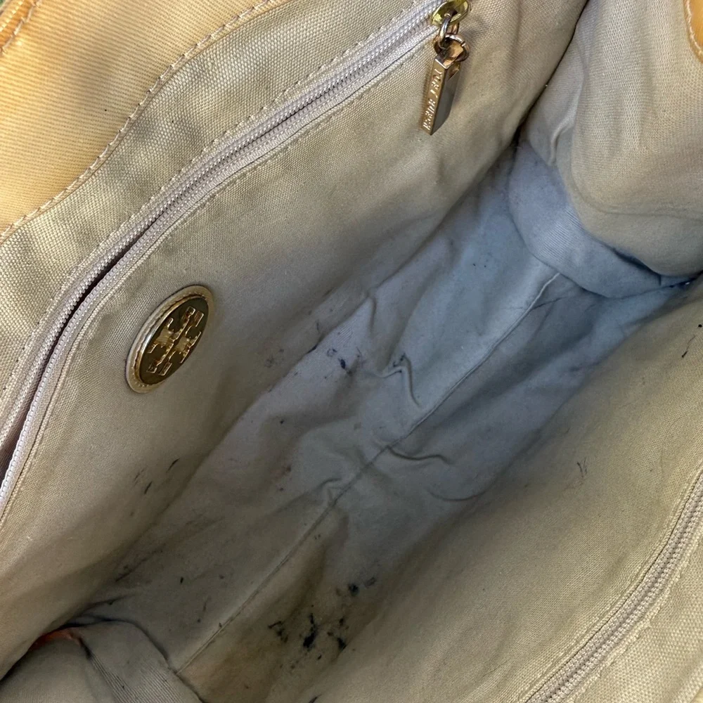 Tory Burch Coated Twill Mini‎ Tory Tote SEE PHOTOS. W